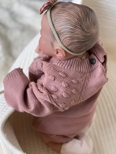 Vista 6 de iCradle Muñeca de bebé realista Reborn de 19 pulgadas, 18.9 in, cuerpo suave, muñeca recién nacida, hecha a mano, juguete para niños pequeños a