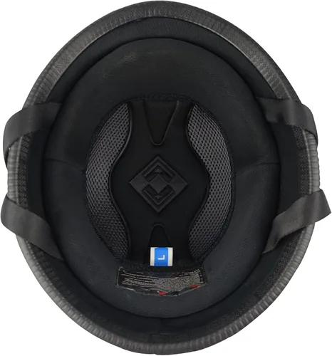 Vista 2 de Medio casco alemán, para adultos, de verano, hecho a mano, estilo vintage, casco, casco de motocicleta, scooter, casco genial para hombres y mujeres