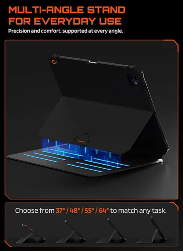 Vista 10 de SUPCASE Funda para iPad Pro de 13 pulgadas M5/M4 2025/2024 con soporte para lápices (UB Aero), [soporte ajustable] [contraportada desmontable]