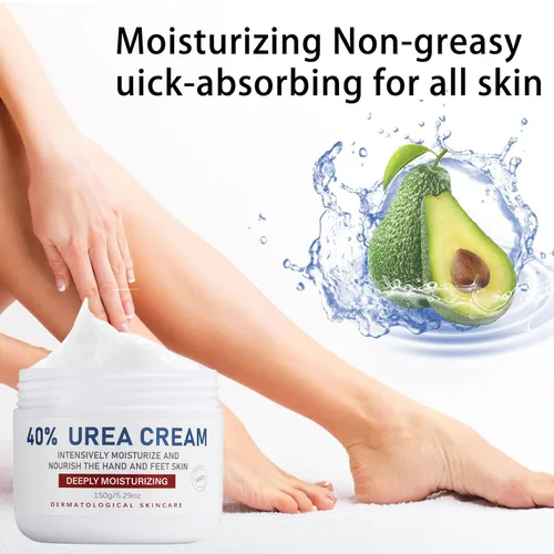 Vista 4 de Crema de urea, loción 40% para el cuidado de los pies para talones agrietados, talones agrietados, super, áspero, pies secos y callosos, suaviza