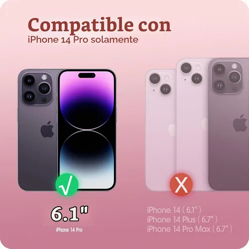 Vista 2 de i-Blason Funda para iPhone 14 Pro de 6.1 pulgadas con protector de pantalla Ameth