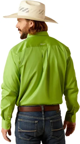 Vista 71 de Ariat Camisa de sarga con logotipo del equipo para hombre