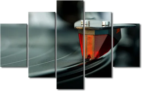 Vista 68 de Lienzo decorativo para pared, diseño de DJ Music Mixes the Track HD impreso en pinturas, 5 piezas de imágenes abstractas para sala de estar, obra