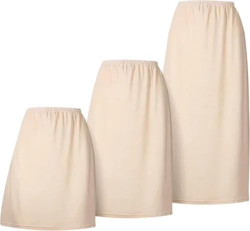 Vista 9 de 3 piezas para mujer, medias sandalias de satén de 19, 27, 35 pulgadas, antiestática, larga debajo de la falda para mujer, para debajo de los vestidos
