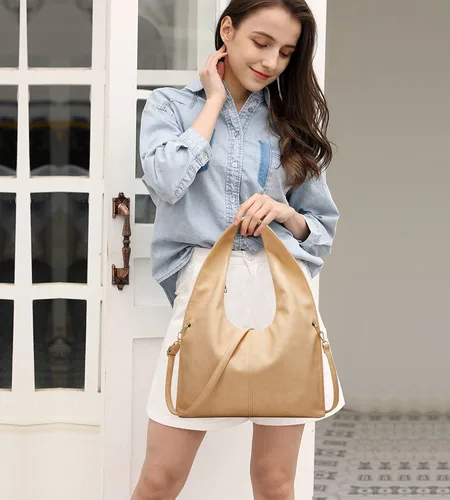 Vista 2 de myfriday Vintage Large Hobo Shoulder Bag for Women Soft Tote Purse and Handbag with Adjustable Strap