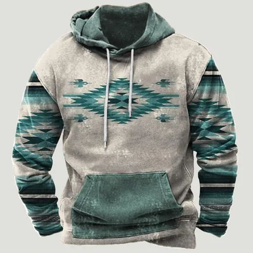 Vista 2 de Hoodie Graphic for Men Cotton Long Sleeve Midweight Tops with Hood Stretch Fashion Athletic Pullover