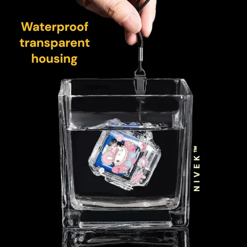 Vista 5 de NIVEK Kulomi - Encendedor de carga USB transparente, doble arco, impermeable, recargable, luz de gatito, KT, gato, melodía japonesa Kawaii