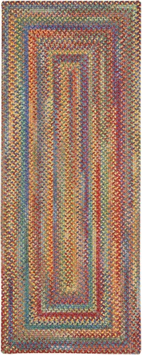 Vista 25 de Capel American Heritage Barn Blue Alfombra Trenzada de Cesta de 0' 12" Azul granero