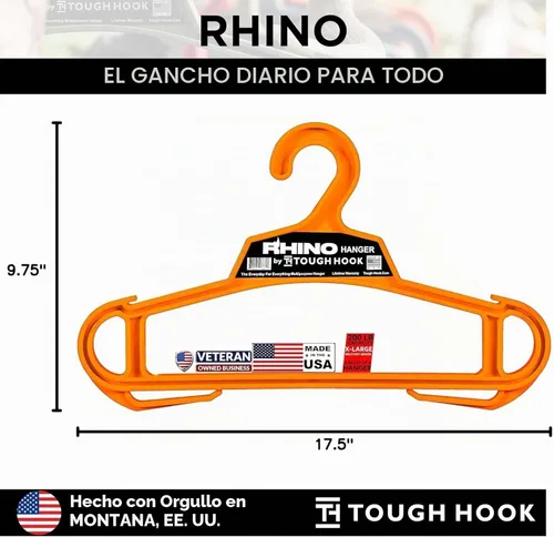 Vista 6 de Rhino Tough Hook - Perchas resistentes: chaleco con peso y armadura
