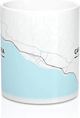 Vista 2 de Carpinteria, California CA Map Mug (11 oz)