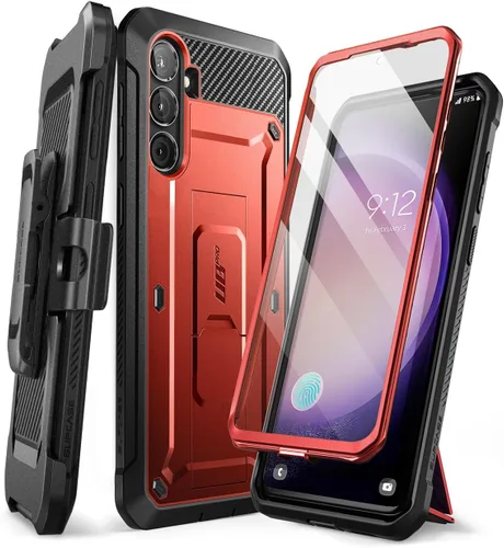 Vista 9 de SUPCASE Funda para Samsung Galaxy S23 FE con soporte y clip para cinturón, [Unicorn Beetle Pro] [Protector de pantalla integrado]