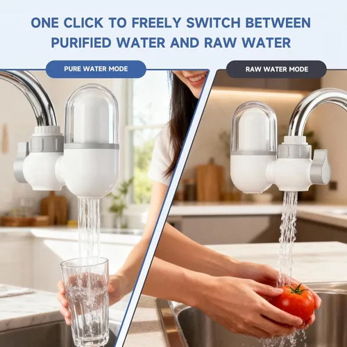 Vista 4 de Fregaderos-Montado grifo filtro eficientewaterpurificationsystemeffectivelyremovesunpleasantchlorineodorand impurezas, apto para cocina de 15/16