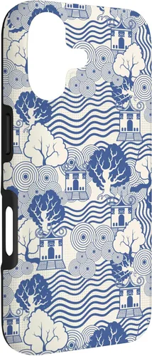 Vista 3 de Blue Pagoda Chinoiserie Pattern Case for iPhone 17