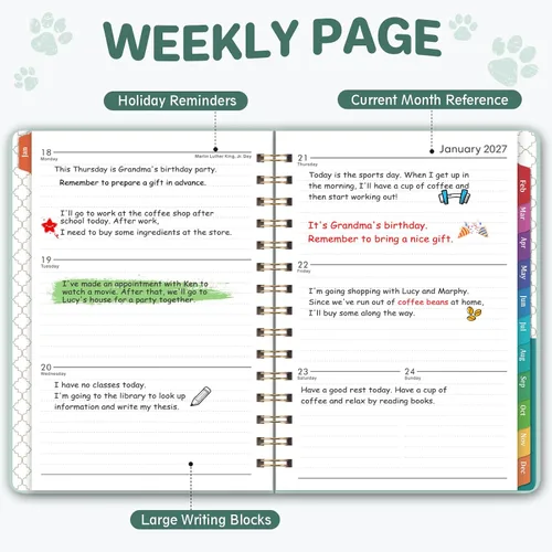 Vista 10 de 2027 Planner - 2027 Planner Weekly and Monthly, Planner 2027