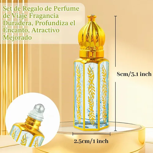 Vista 7 de MR.A Paquete de 3 perfumes árabes para mujer, aceite de perfume árabe de larga duración, aceite de perfume árabe de lujo, perfume árabe suave