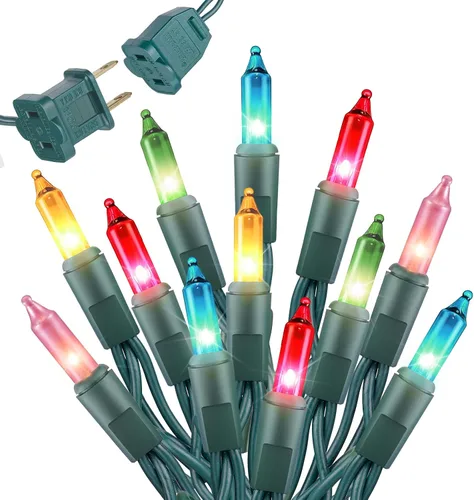 Vista 18 de Guirnalda de luces incandescentes púrpura de 20 pies para decoración de fiesta