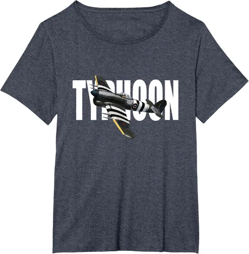 Vista 52 de RAF Hawker Typhoon WW2 Fighter Aircraft T-Shirt