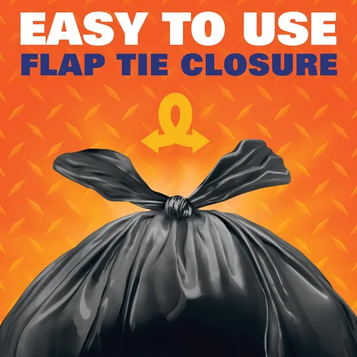 Vista 4 de Hefty Easy Flaps - Bolsas de basura grandes multiusos, 30 galones, 40