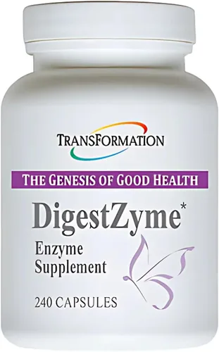 Vista 3 de TRANSFORMATION LA GÉNESIS DE LA BUENA SALUD Enzimas DigestZyme Natural Fórmula Suplemento para la salud general de los niños, absorción