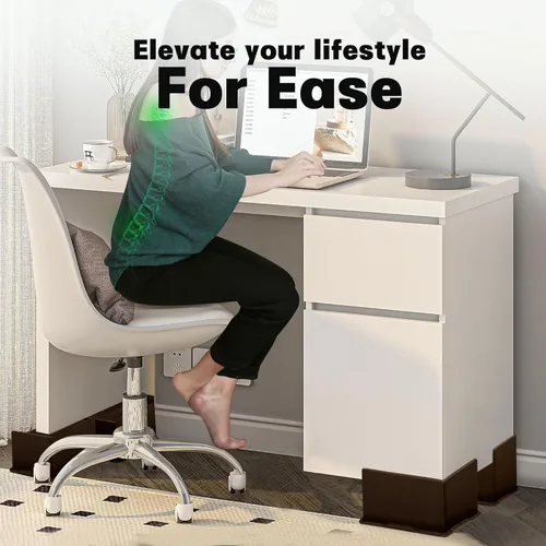 Vista 60 de ANNKUT Elevadores de cama de 2 pulgadas, resistentes, elevadores de sofá de gran tamaño, elevadores de muebles extra anchos para sofá, mesa