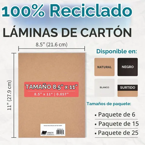 Vista 2 de Grafix de peso medio, láminas de madera prensada de 12 x 12 pulgadas, paquete de 25 unidades de color blanco.