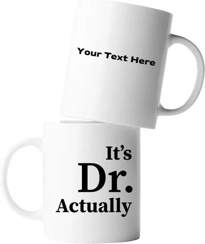 Vista 11 de Taza de cerámica con texto en inglés "It's Dr Actually Doctorate", regalo de graduación para estudiantes de doctorado, doctorado, nuevo médico, taza