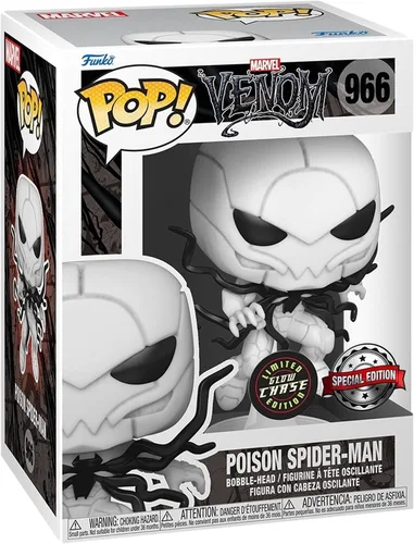 Vista 3 de Funko Pop! Venom Poison Spider-Man Glow in the Dark Chase (exclusivo de EE) con protector EcoTEK Pop