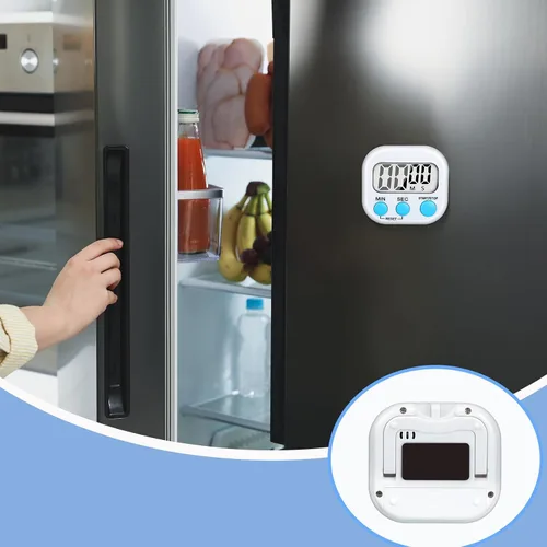 Vista 4 de Kanayu Paquete de 48 temporizadores de cocina digitales a granel magnéticos para profesores de aula, interruptor de encendido/apagado, alarma