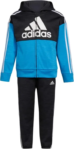 Vista 3 de adidas Conjunto de chaqueta de forro polar Mélange de manga larga para niños