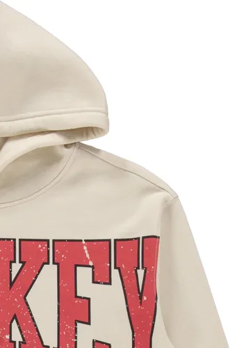 Vista 4 de Disney Sudadera con capucha de Mickey Mouse para mujer, diseño clásico de Mickey y Minnie Mouse, Crema