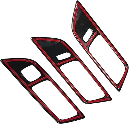 Vista 6 de AOKIO Cubierta de marco de interruptor de manija compatible con Ford Mustang 2015 2016 2017 2018 2019 2020 2021 2022 2023 2024 Accesorios