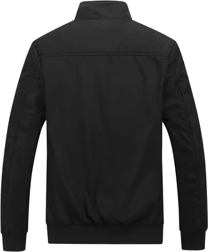 Vista 3 de Lamgool Chaquetas ligeras para hombre, cortavientos, casuales, para primavera, otoño, abrigo activo para exteriores