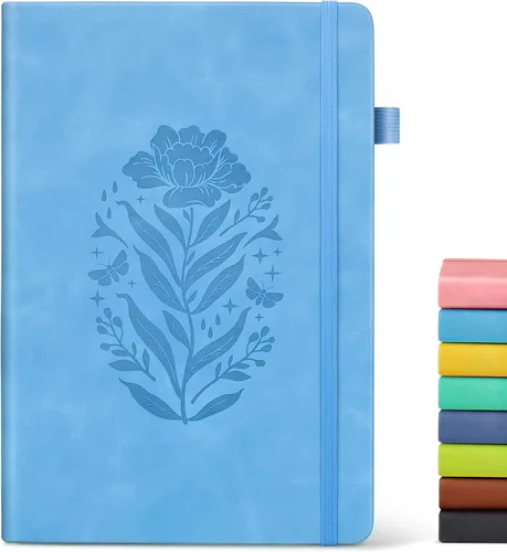 Vista 12 de Cuaderno de diario con líneas para mujeres, A5 de tapa dura de cuero rosa para escribir, 200 páginas, diario de viaje diario, cuaderno grueso