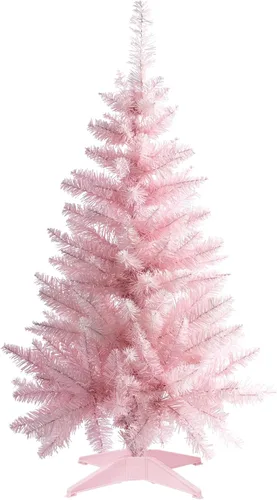 Vista 17 de Mini Árbol de Navidad de 3 pies artificial de escritorio para la decoración de Navidad y Halloween con 160 puntas de ramas, negro