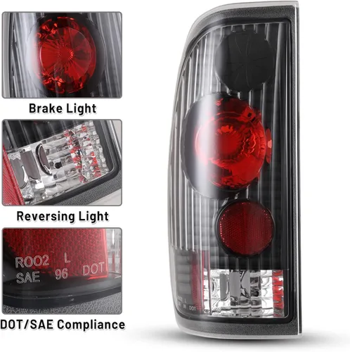 Vista 4 de Luces traseras compatibles con Ford 1997 1998 1999 2000 2001 2002 2003 F-150/F-250/F-350 Styleside XLT XL XLR Lariat Outlaw KingRanch Highine luces