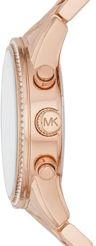 Vista 3 de Reloj Ritz de acero inoxidable para mujer de Michael Kors con cristal Topring.