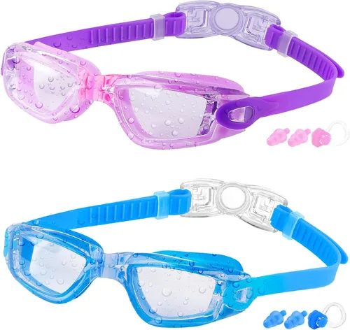 Vista 12 de COOLOO - Gafas de natación para niños, paquetes de 2 gafas de natación para niños y niñas de 4 a 16 años