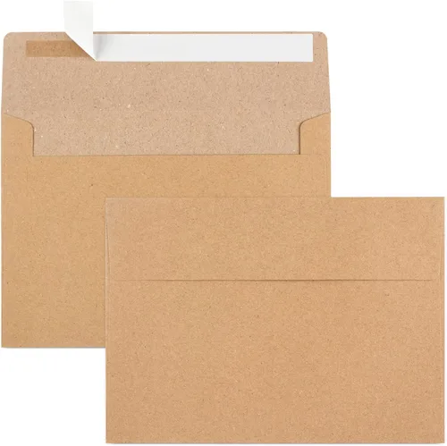 Vista 10 de 90 paquetes de sobres 3.5x5 para invitaciones, sobres de invitación A1, sobres de papel kraft marrones, sobres pequeños RSVP para bodas, fotos