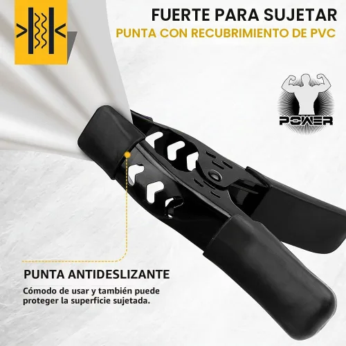 Vista 2 de Abrazaderas de resorte de metal resistentes: 4 clips de lona de 6 pulgadas para carpintería y cubierta de piscina