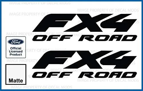 Vista 9 de FX4 Offroad - Adhesivos troquelados para Ford F250 F350 Super Duty (1997-2010), juego de 2 unidades, color negro brillante