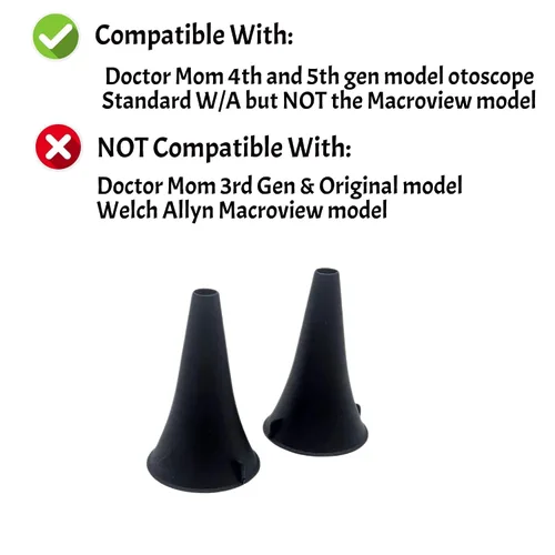 Vista 5 de 120 espéculas grandes de 0.197 in de diámetro para Doctor Mom Otoscope de 4ª y 5ª generación, perfecto para adultos y niños mayores. Importante,