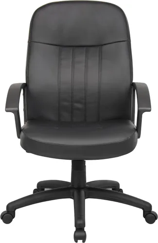 Vista 5 de Boss Office Products B8106 Silla ejecutiva de cuero en negro, respaldo medio