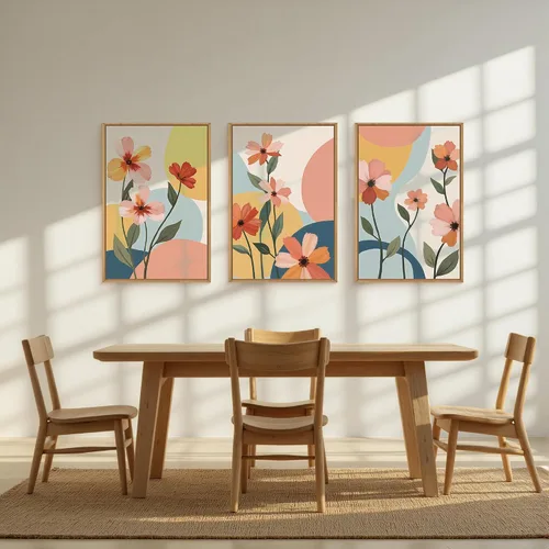 Vista 198 de FWIEXA Juego de Arte de Lienzo Bohemio Enmarcado para Pared, Cuadros Botánicos Verde Salvia Decoración de Pared, Impresiones de Arte de Plantas