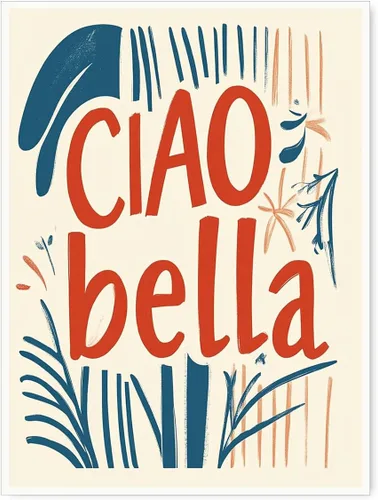 Vista 16 de Ciao, Bella, impresión italiana de verano, arte de pared de playa para habitación femenina o dormitorio, póster costero rosa moderno con limón