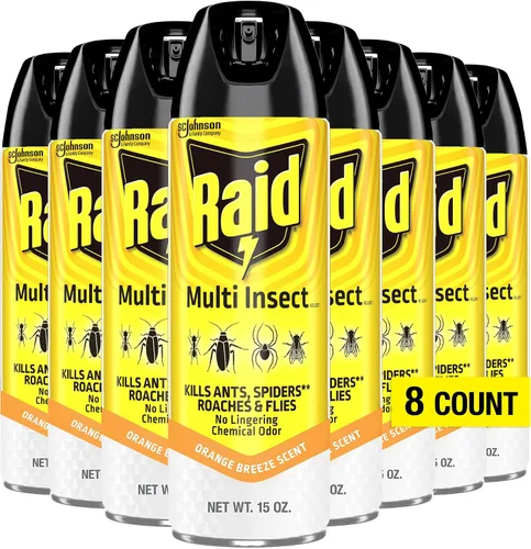 Vista 10 de Raid Asesino de insectos múltiples, brisa de naranja, 15 onzas (paquete de 4)