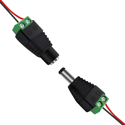 Vista 6 de inShareplus 10 pares de conectores adaptadores de enchufe de alimentación de CC de 0.217 in x 0.083 in, conector de terminal de tornillo macho