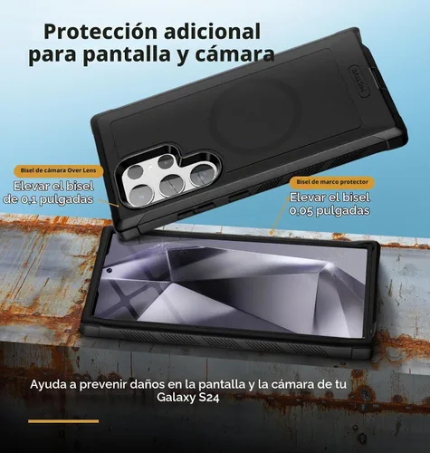 Vista 9 de MOTIVE Funda resistente para Samsung Galaxy S24 Ultra, clip para cinturón