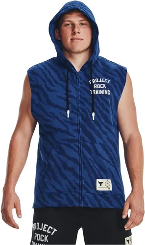 Vista 5 de Under Armour mens Under Armour Men's Project Rock Rival Fleece Sleeveless Hoodie Full-zip