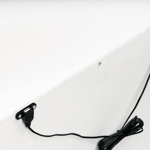 Vista 9 de Babyletto Hudson - Mesita de noche con puerto USB en color blanco, 1 cajón y compartimento de almacenamiento