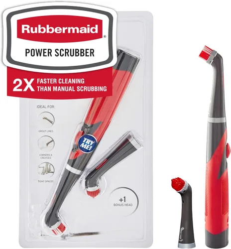 Vista 10 de Cepillo de limpieza Rubbermaid Reveal Power Scrubber con cabezal multiusos, cepillo de limpieza eléctrico inalámbrico con batería, resistente al